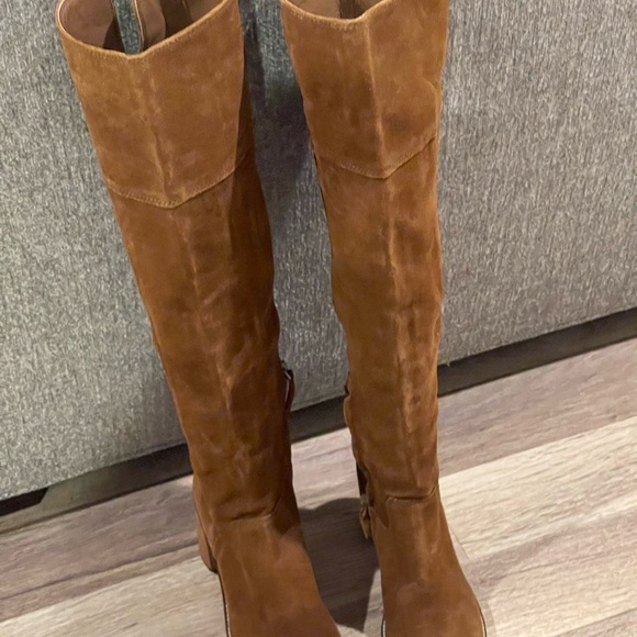 Steve Madden Brown with Suede Finish Palisade Chestnut Leather Knee High Boots - Picture 5 of 15